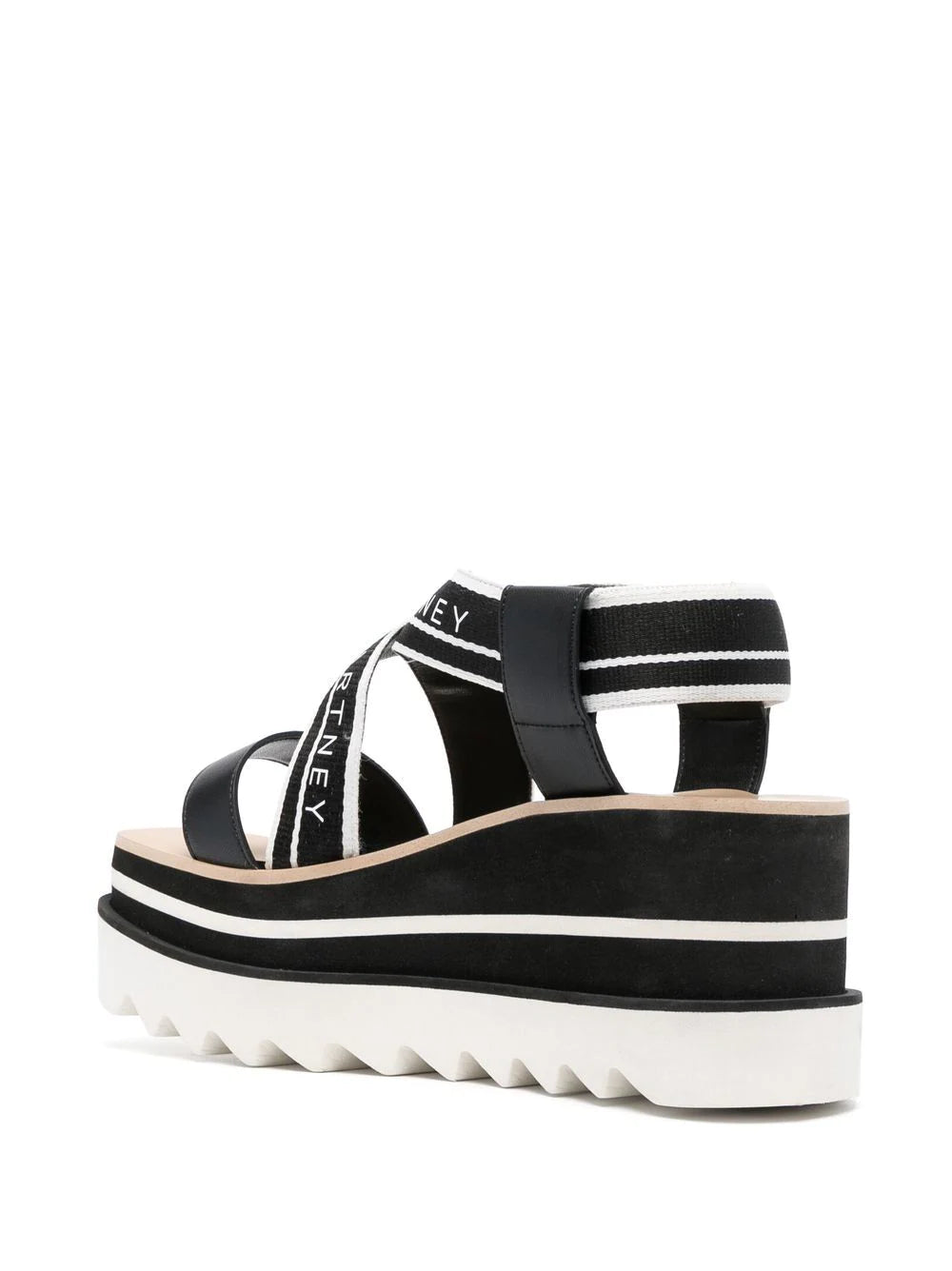 STELLA McCARTNEY Sneak-elyse Striped Platform Sandals