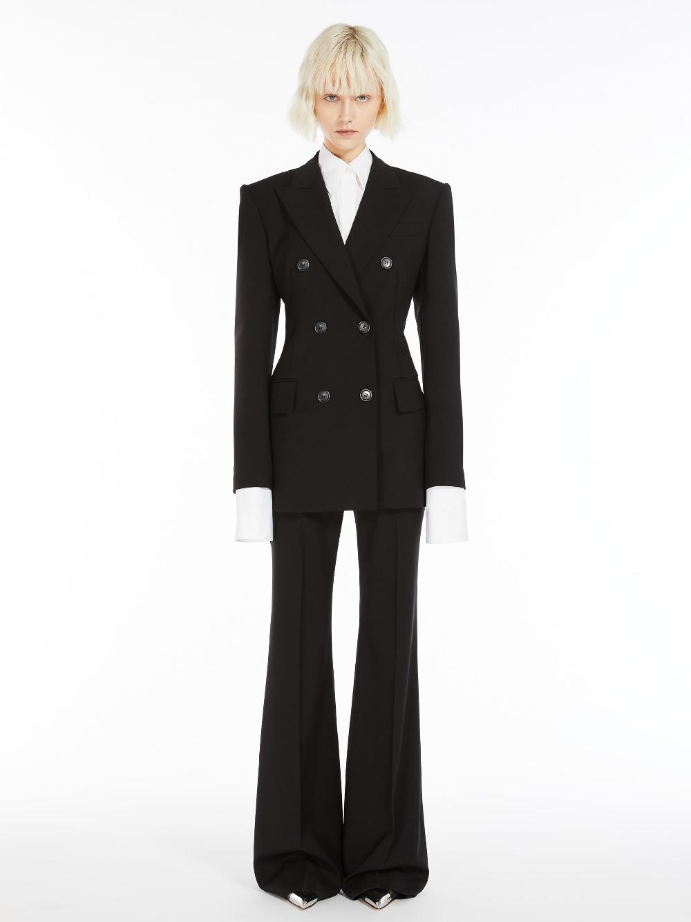Sportmax Flared Trousers In Stretch Wool