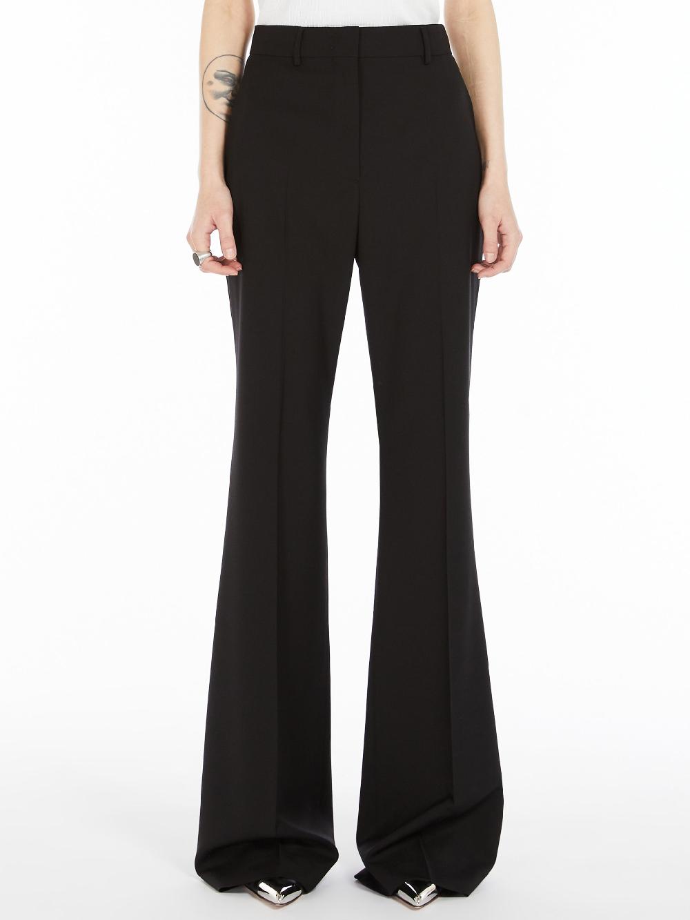 Sportmax Flared Trousers In Stretch Wool