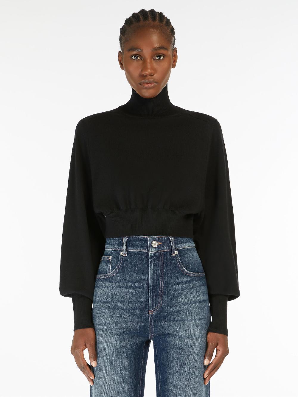 Sportmax Howling Cropped Turtleneck Sweater
