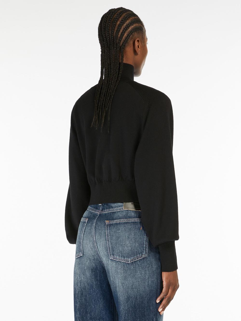 Sportmax Howling Cropped Turtleneck Sweater