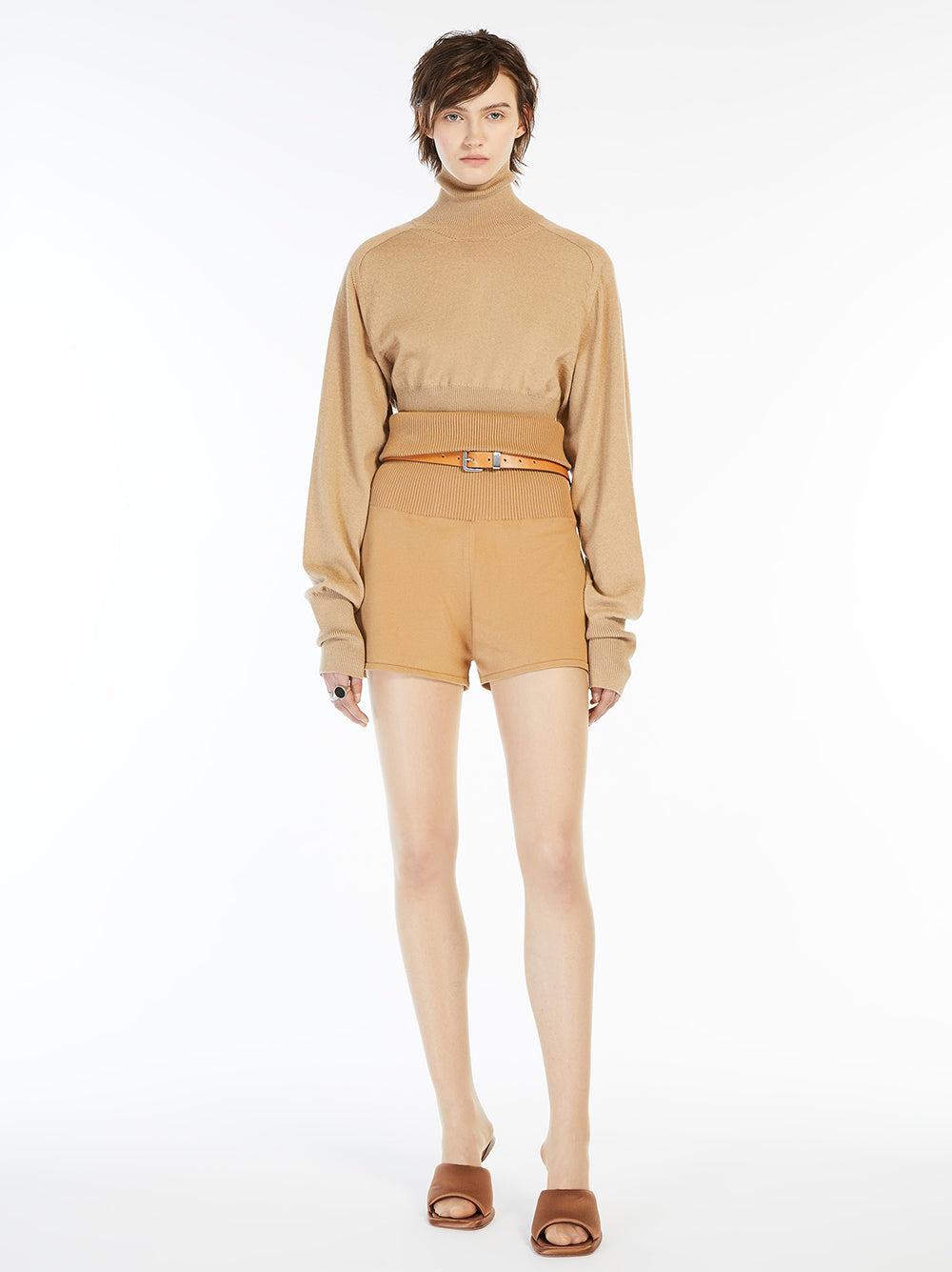 Sportmax Howling Cropped Turtleneck Sweater