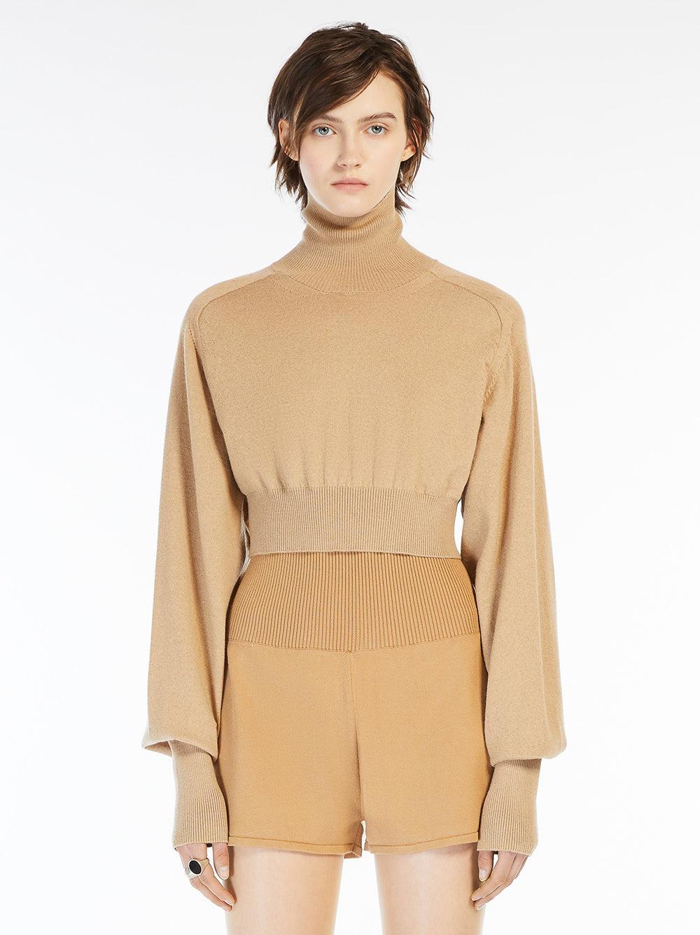 Sportmax Howling Cropped Turtleneck Sweater