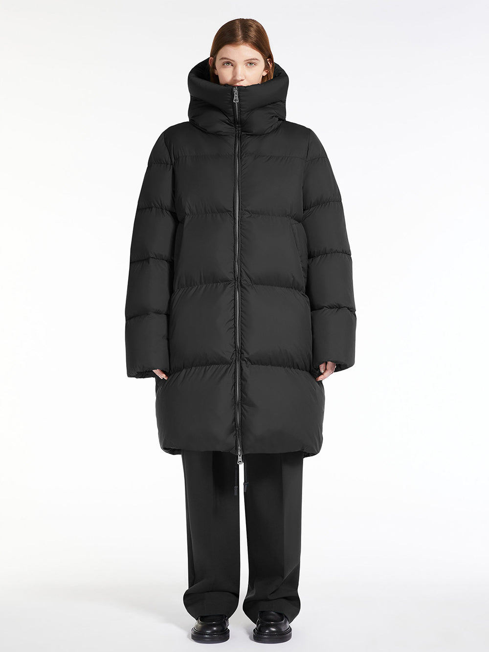 Sportmax Long Down Jacket In Waterproof Jacket