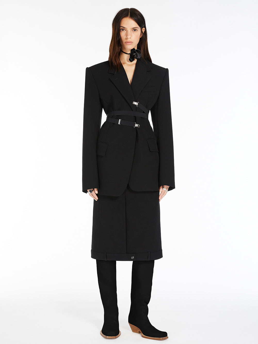 Sportmax Midi Skirt With Mirror Design