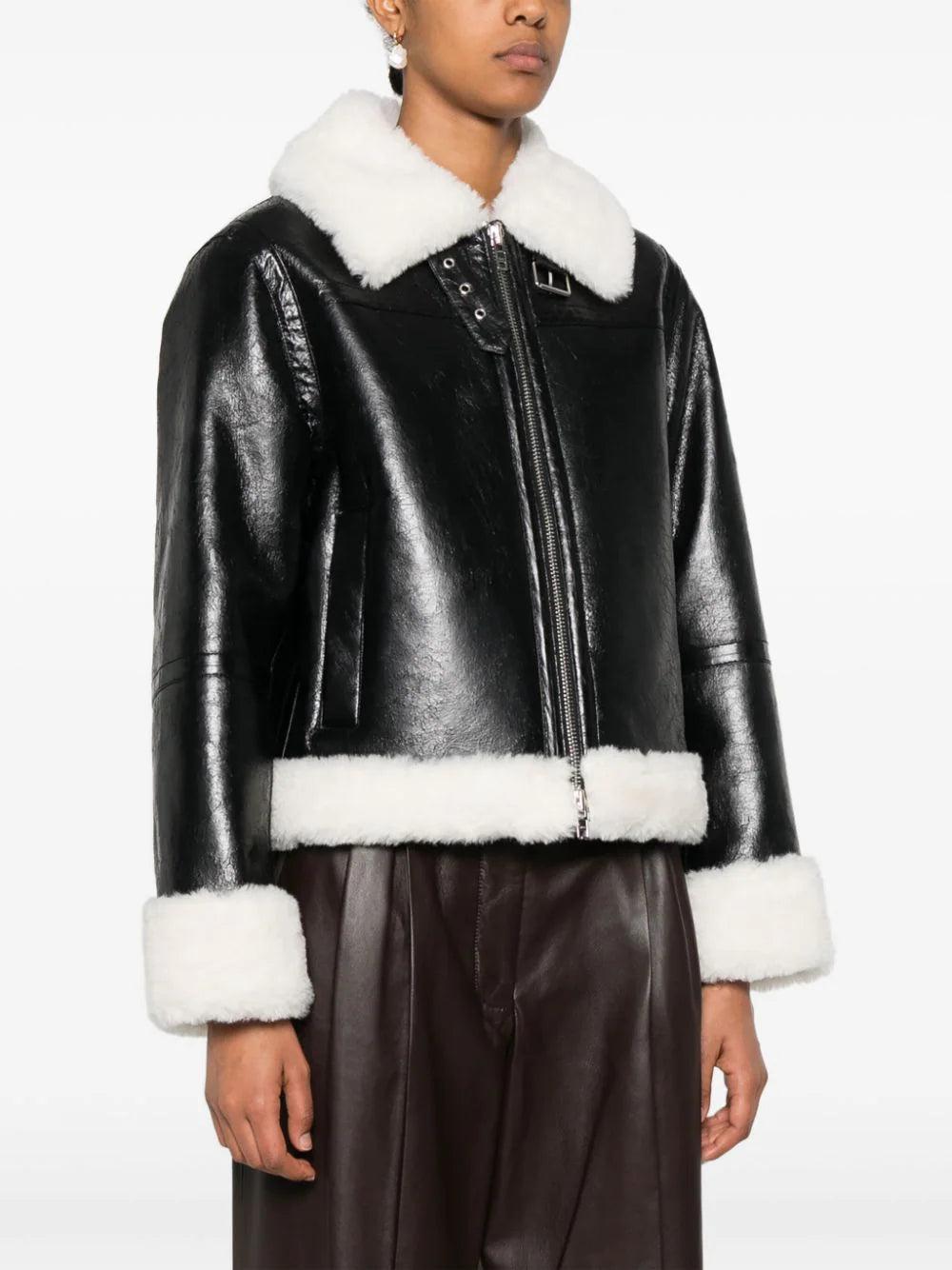 Stand Studio Lorelle Short Leather Jacket