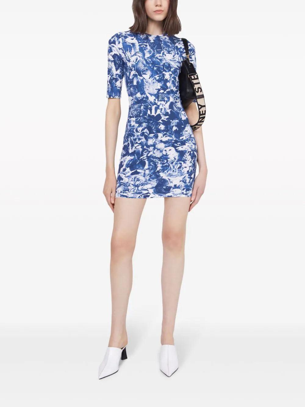 STELLA McCARTNEY Animal Forest Print Mini Dress