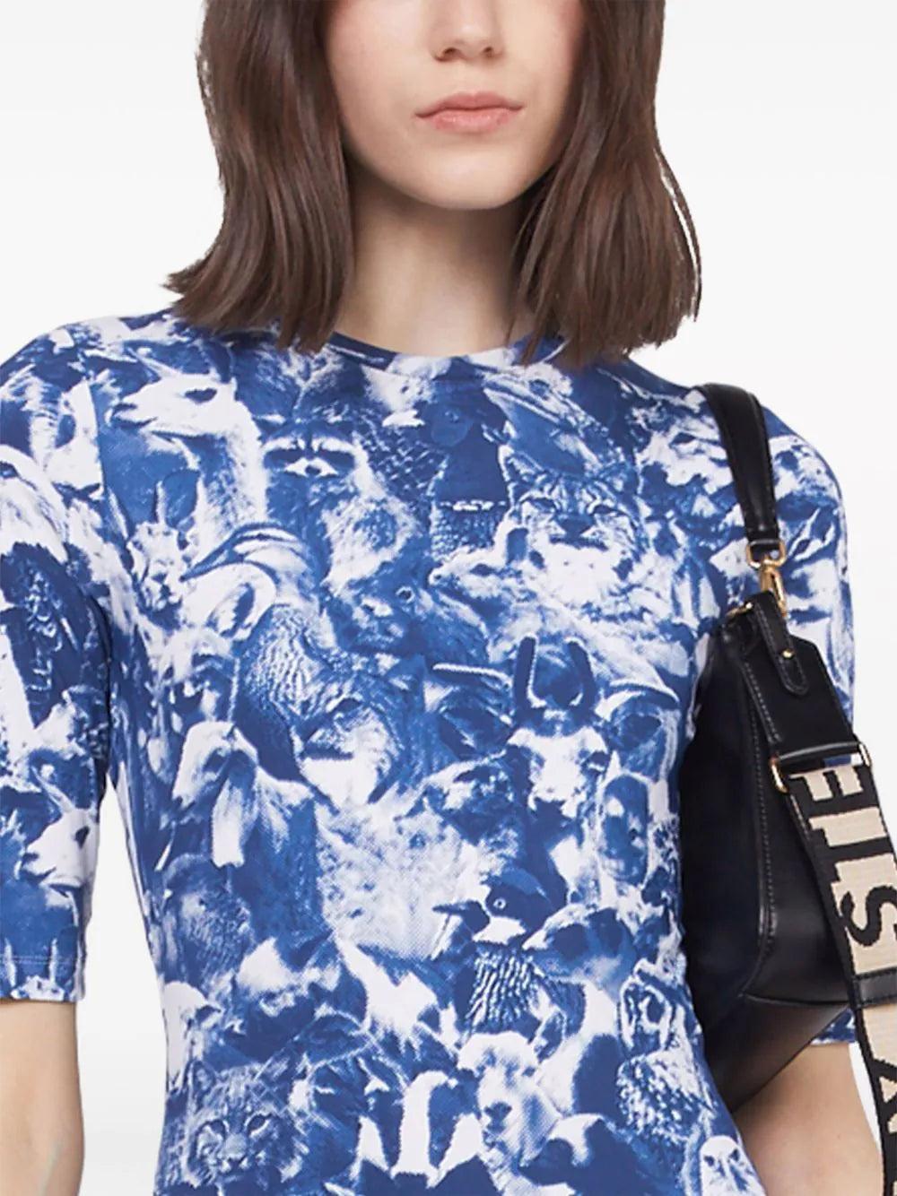 STELLA McCARTNEY Animal Forest Print Mini Dress