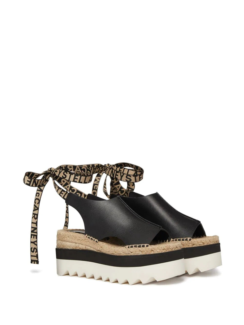 STELLA McCARTNEY Gaia Peeptoe Platform Espadrilles
