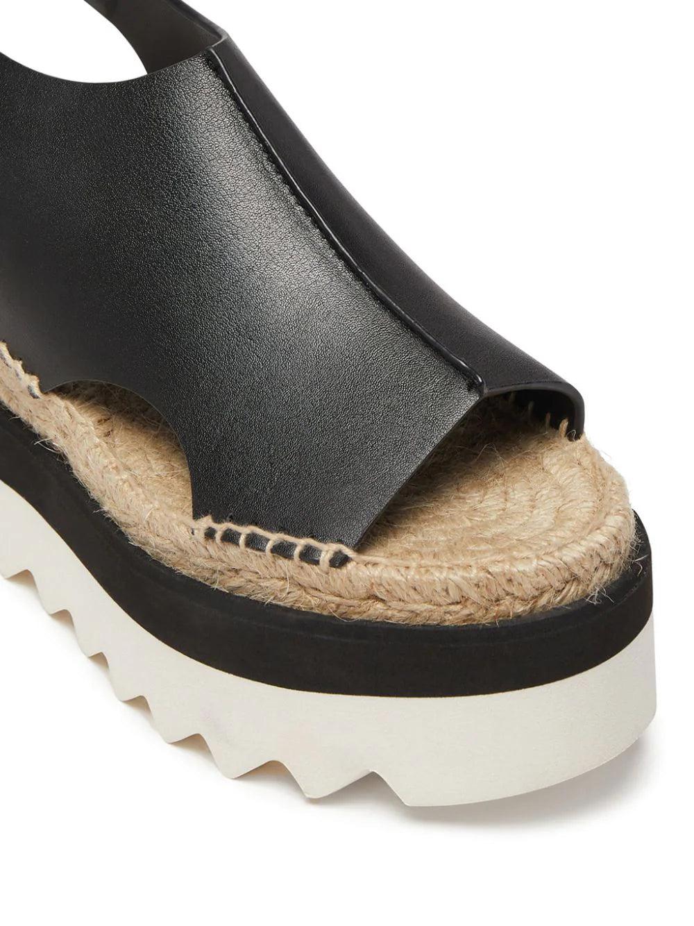 STELLA McCARTNEY Gaia Peeptoe Platform Espadrilles