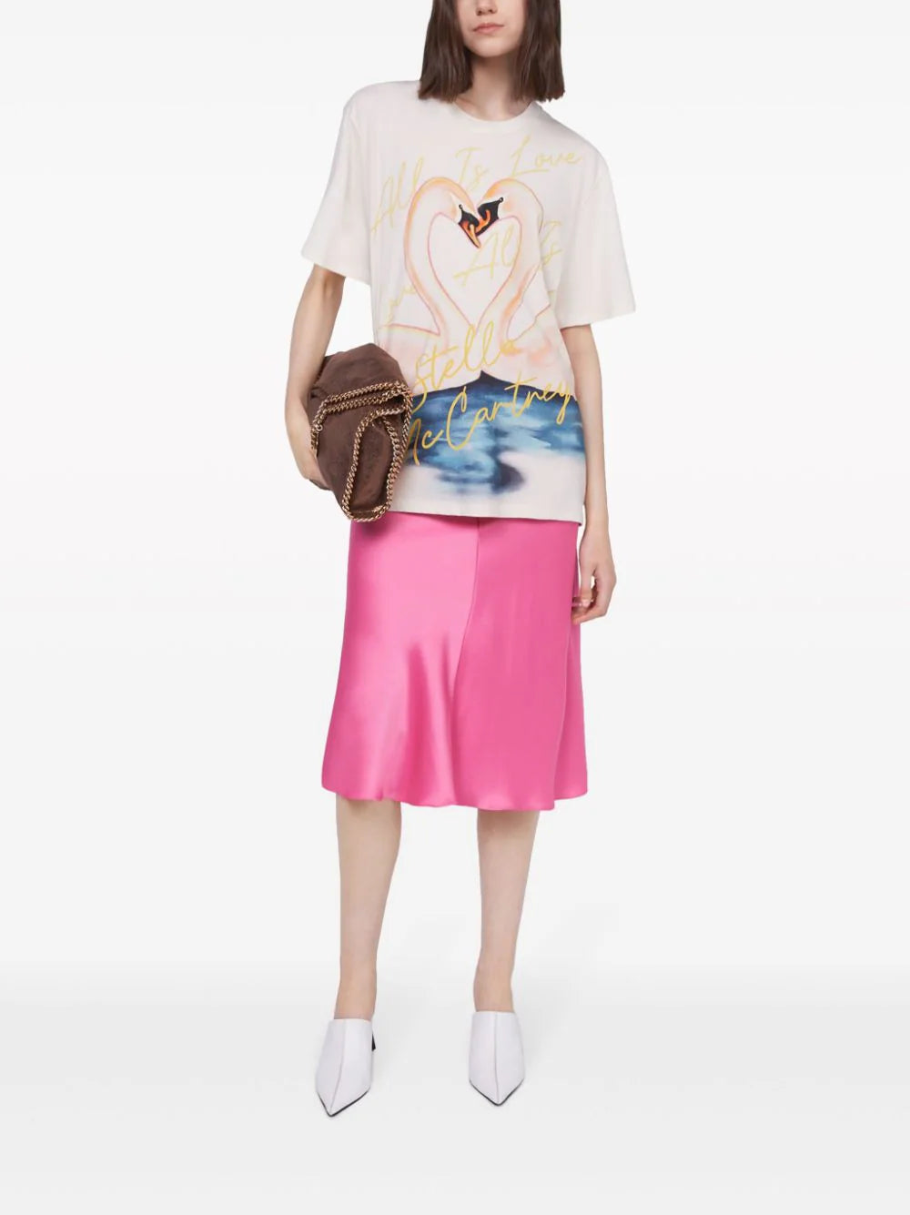 STELLA McCARTNEY Kissing Swans Oversized T-shirt