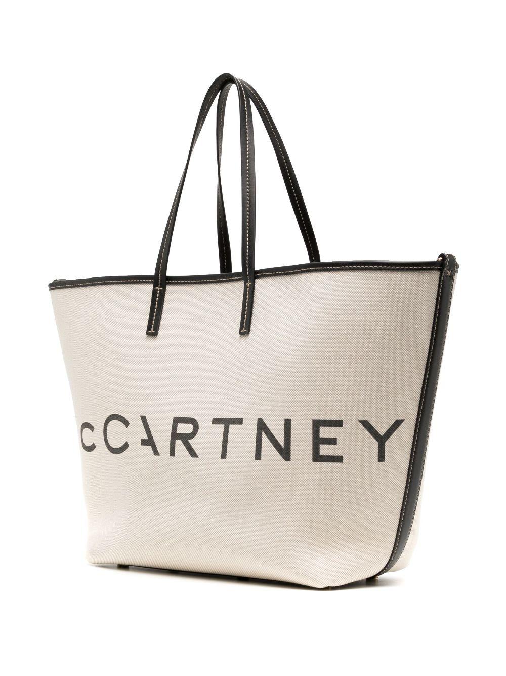 STELLA McCARTNEY Logo Canvas Beach Tote Bag