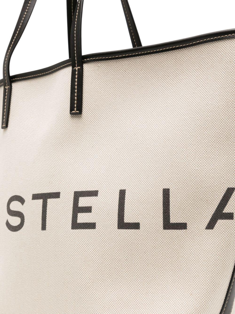 STELLA McCARTNEY Logo Canvas Beach Tote Bag
