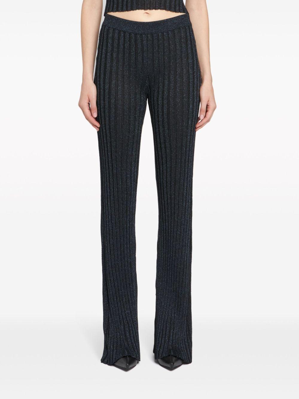 STELLA McCARTNEY Lurex Rib Knit Trousers