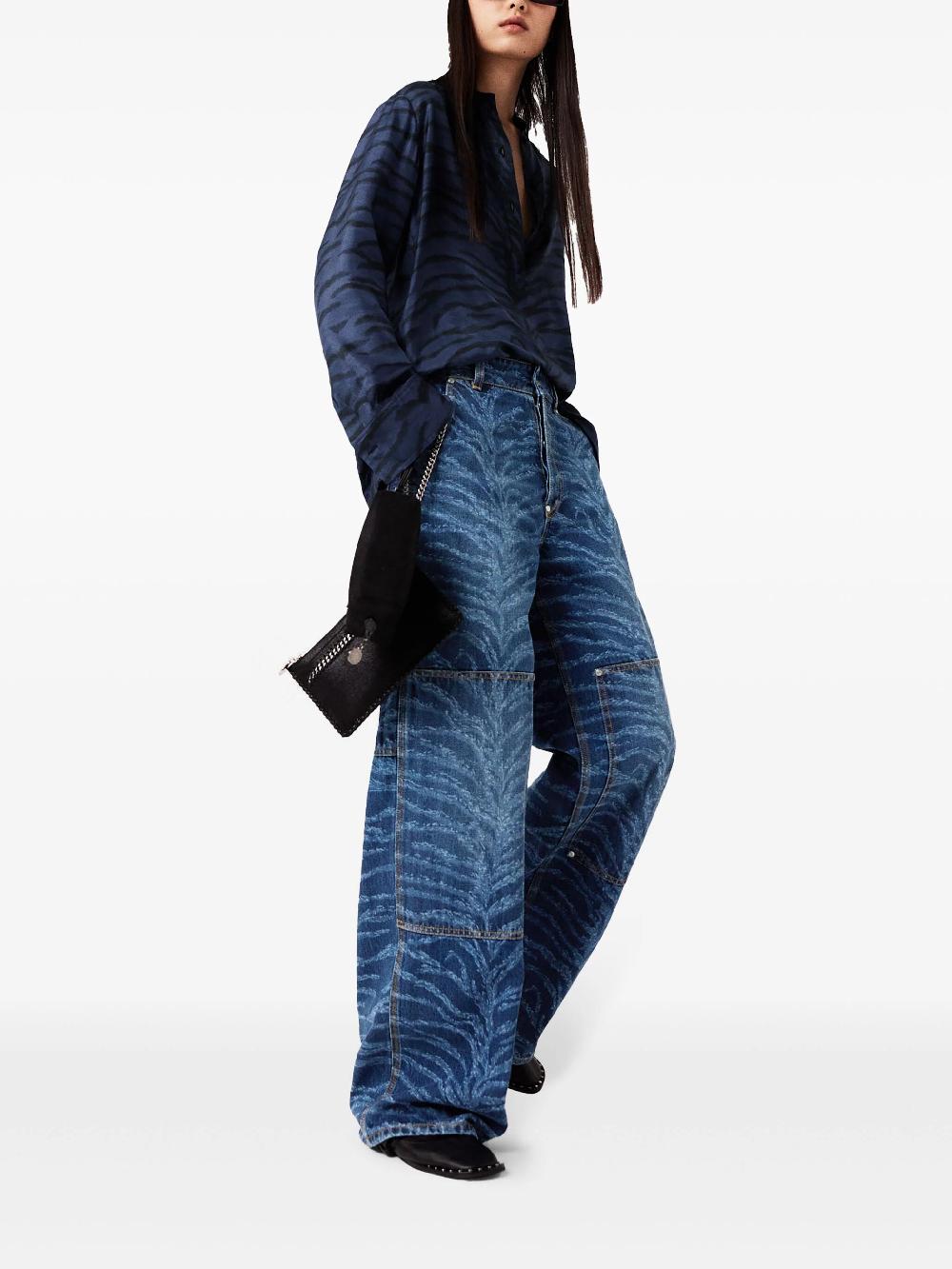 STELLA McCARTNEY Tiger Pattern Cargo Jeans