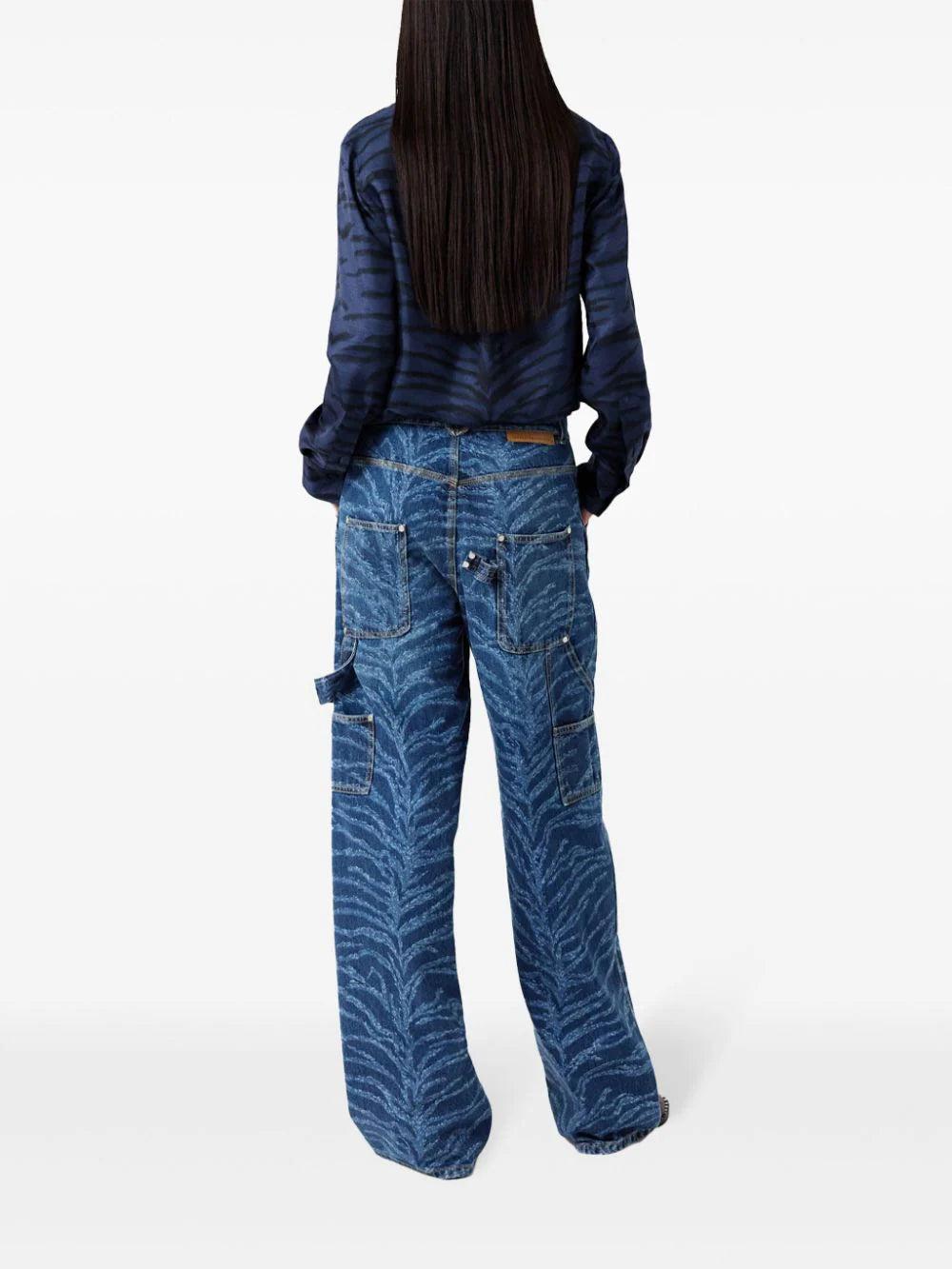 STELLA McCARTNEY Tiger Pattern Cargo Jeans