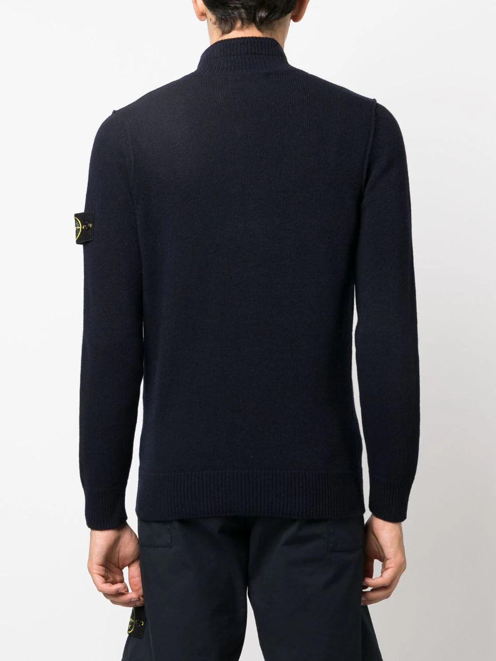 STONE ISLAND Compass-patch Buttoned-up Jumper