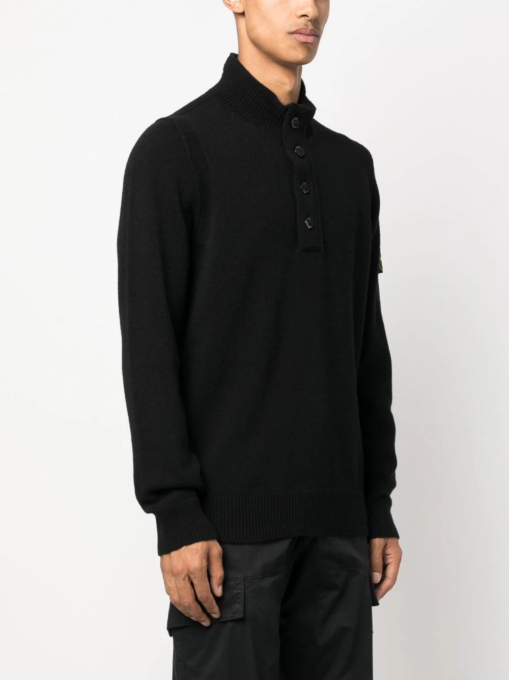 STONE ISLAND Compass-patch Buttoned-up Jumper