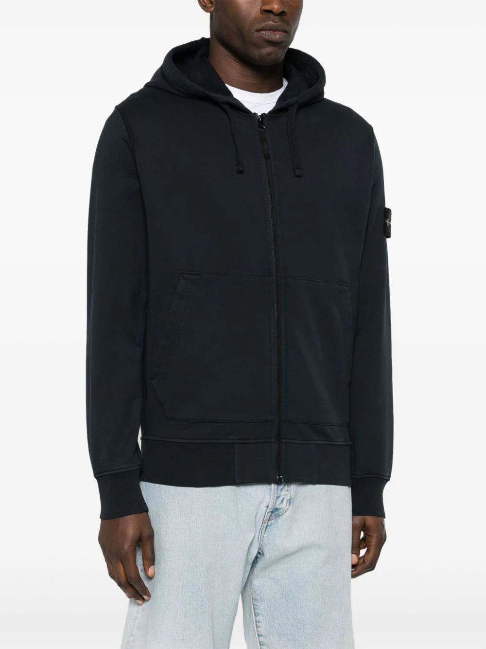 STONE ISLAND Full-zipper Hooded Sweatshirt