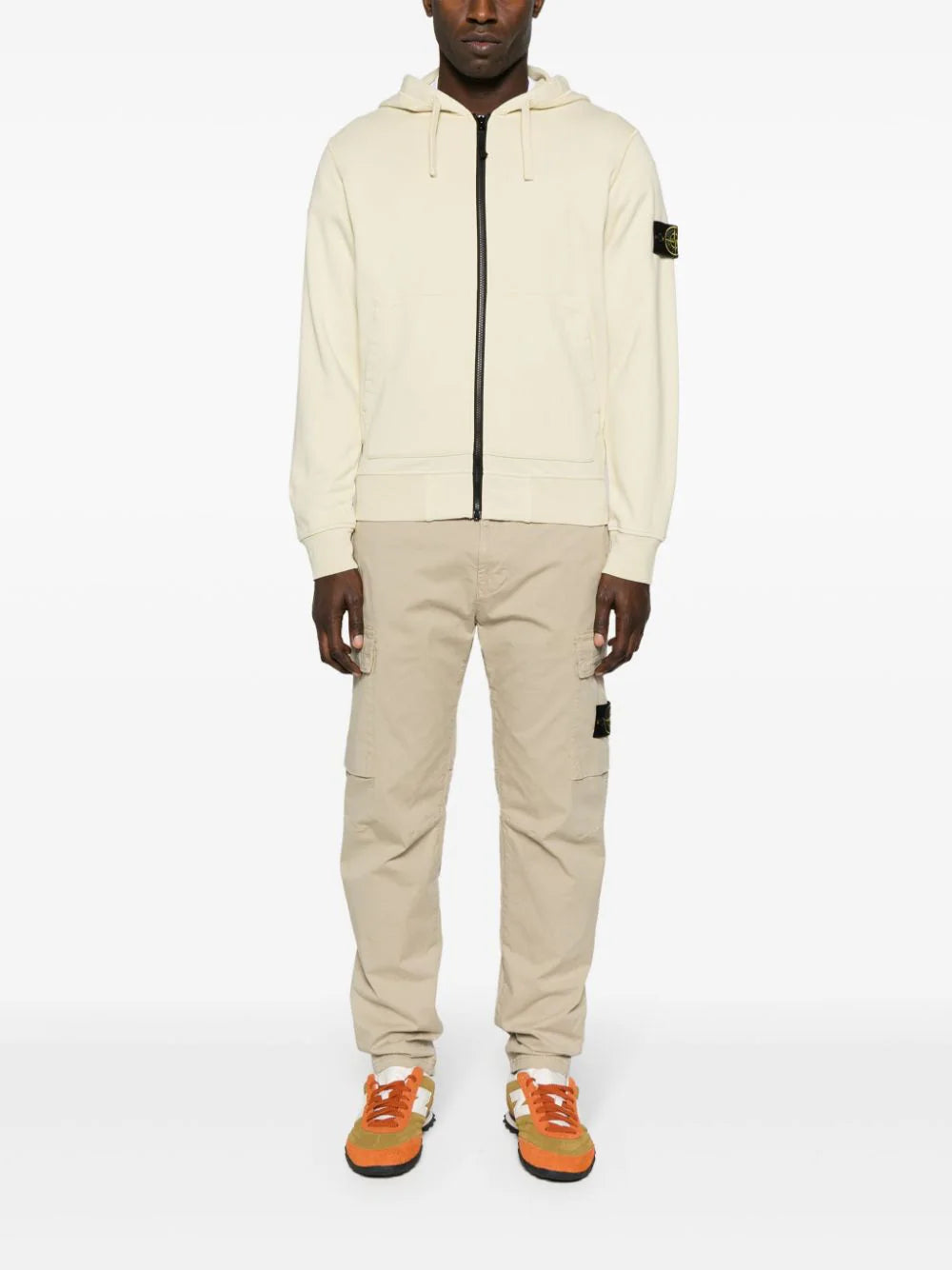 STONE ISLAND Full-zipper Hooded Sweatshirt