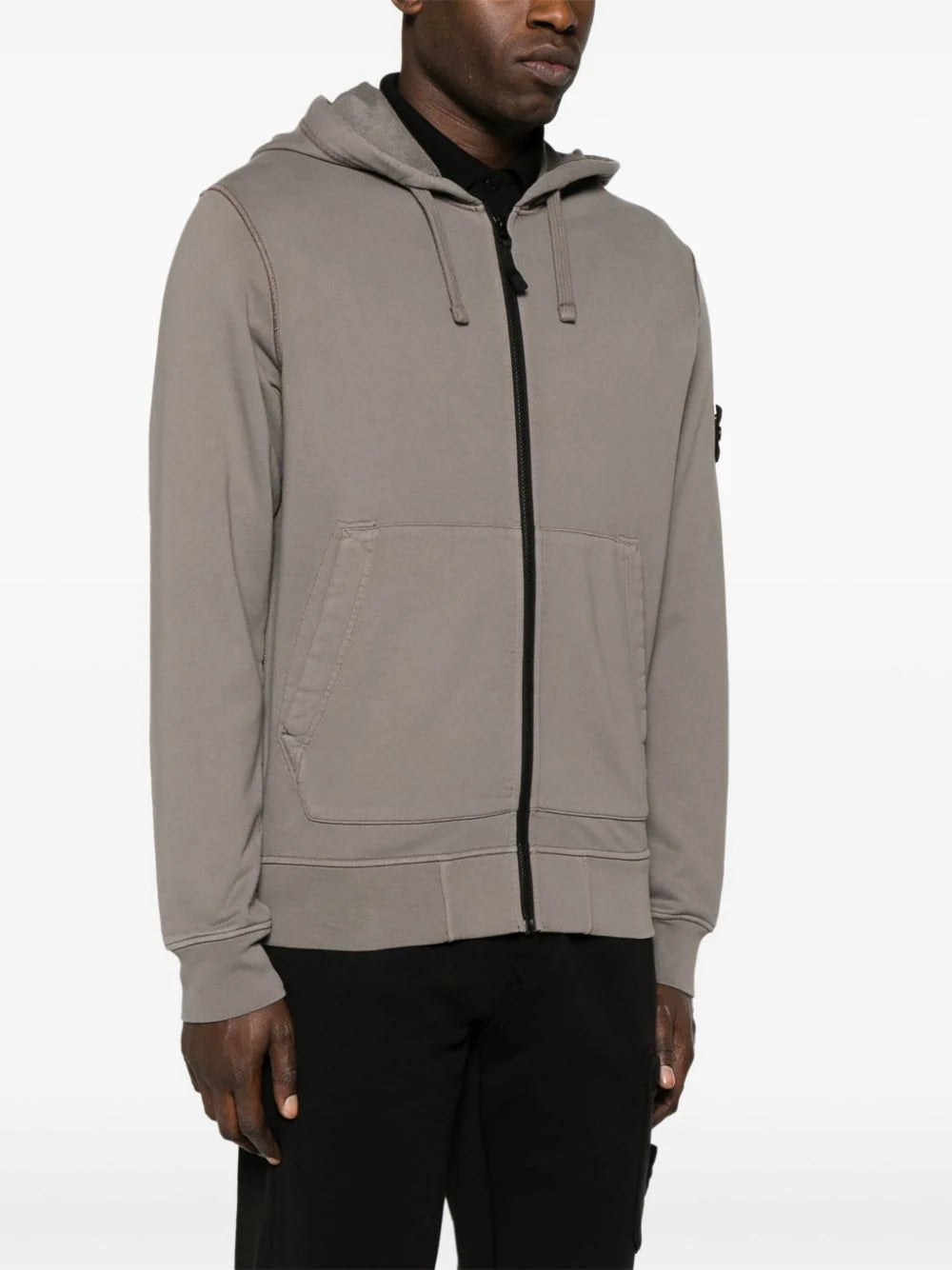 STONE ISLAND Full-zipper Hooded Sweatshirt