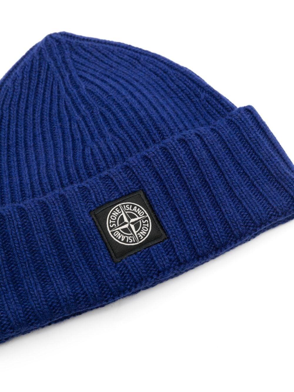 STONE ISLAND Kids Beanie With Logo