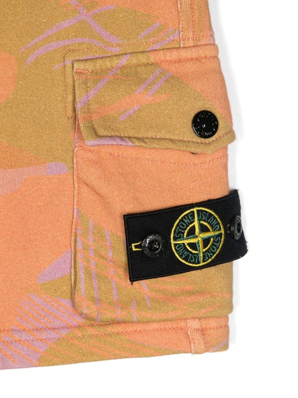 STONE ISLAND Kids Cargo Sweat Shorts