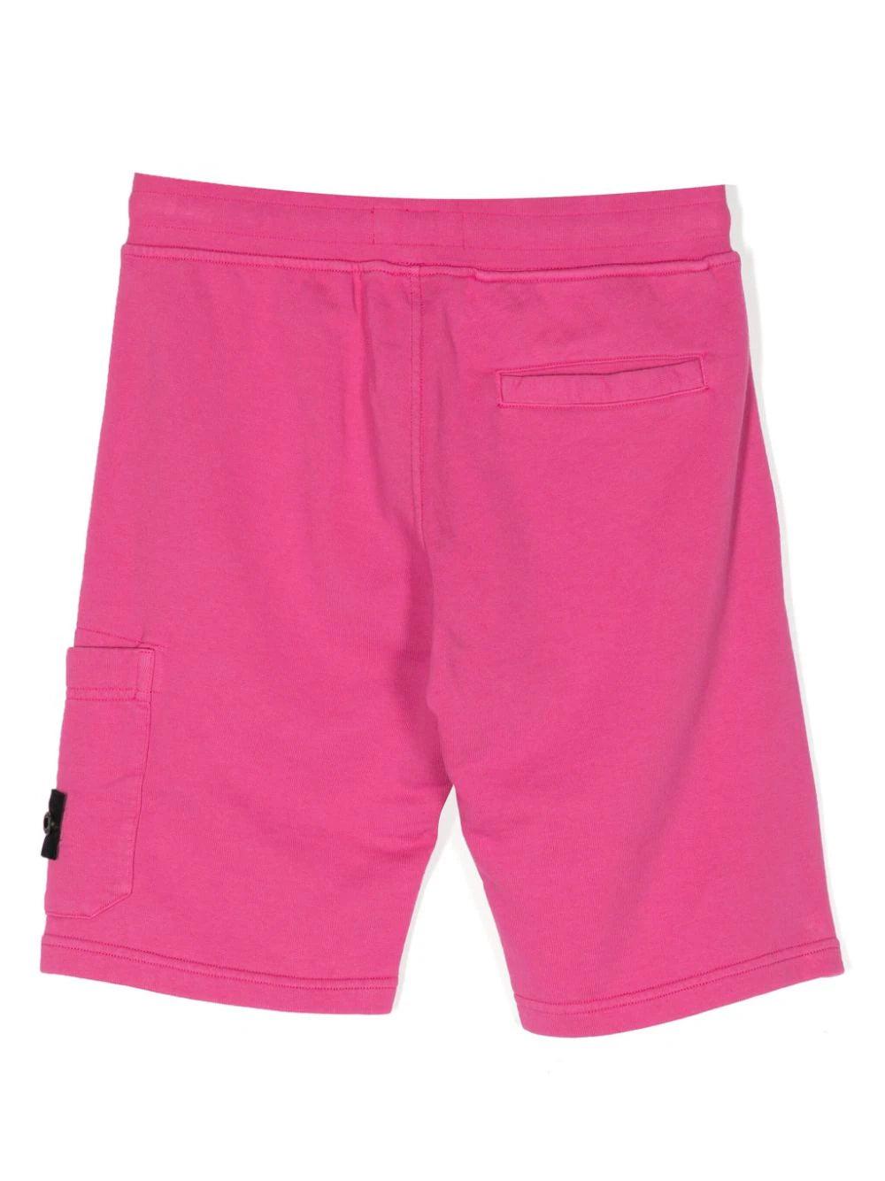 STONE ISLAND Kids Fleece Cargo Shorts
