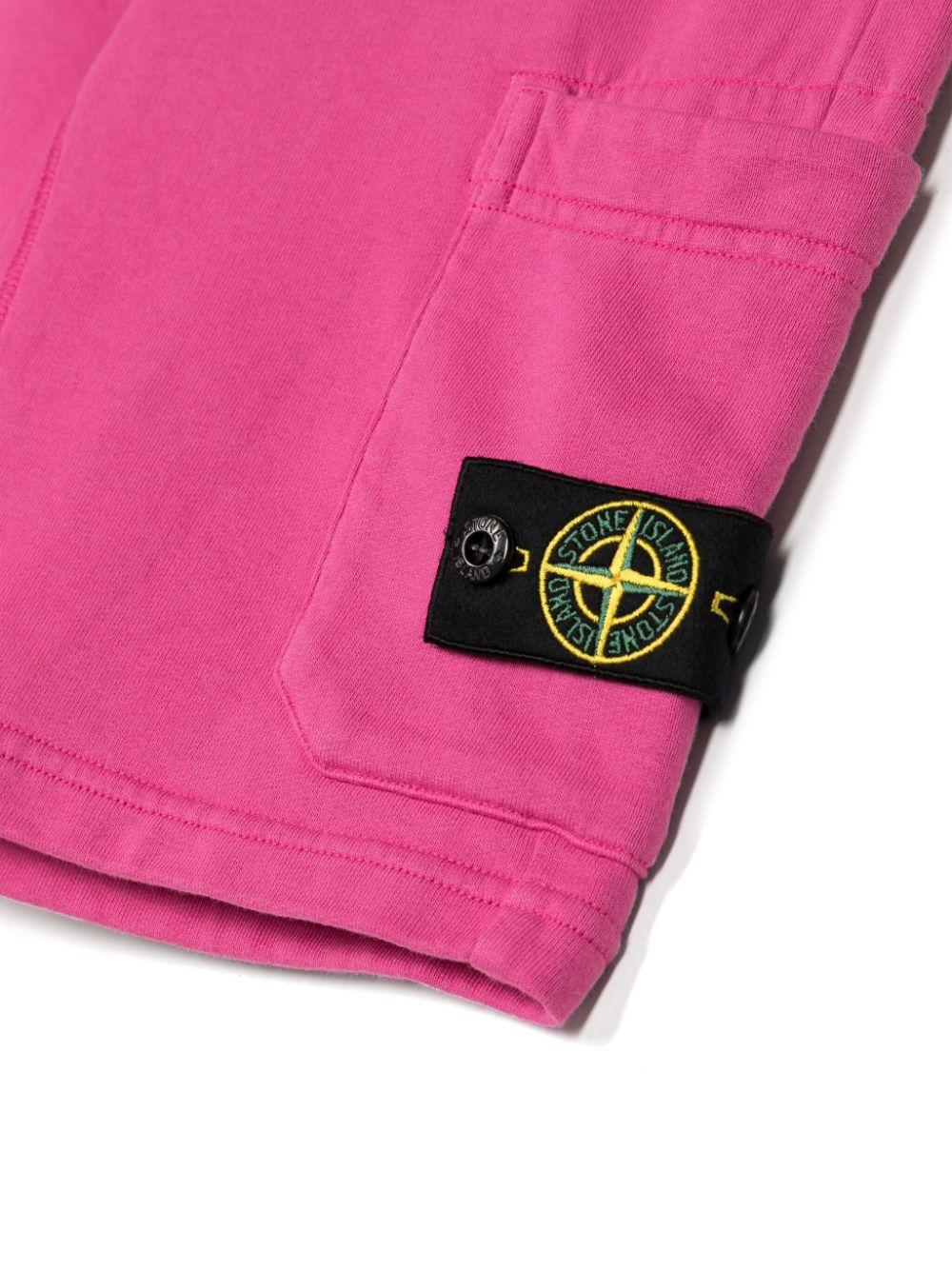 STONE ISLAND Kids Fleece Cargo Shorts