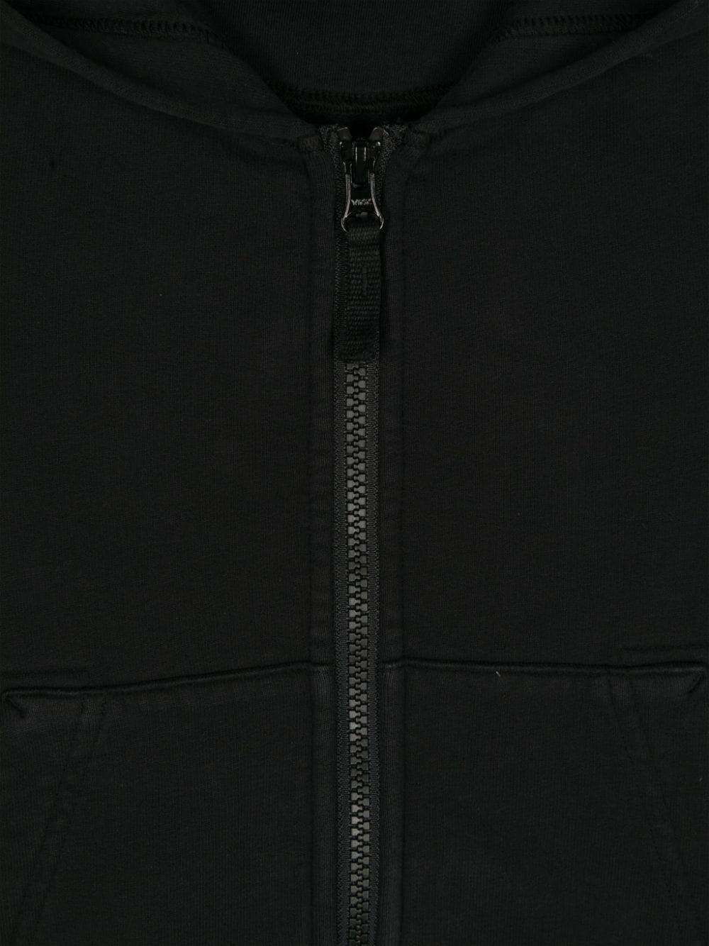STONE ISLAND Kids Full Zip Sweatshirt With Hood