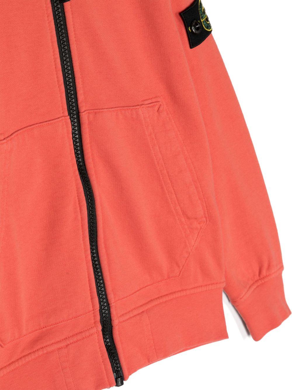 STONE ISLAND Kids Full-zipper Hooded Sweatshirt