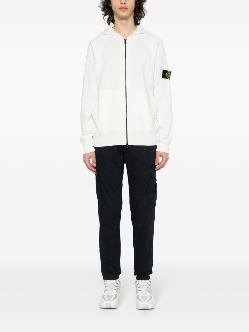 STONE ISLAND Knit Cardigan With Hood