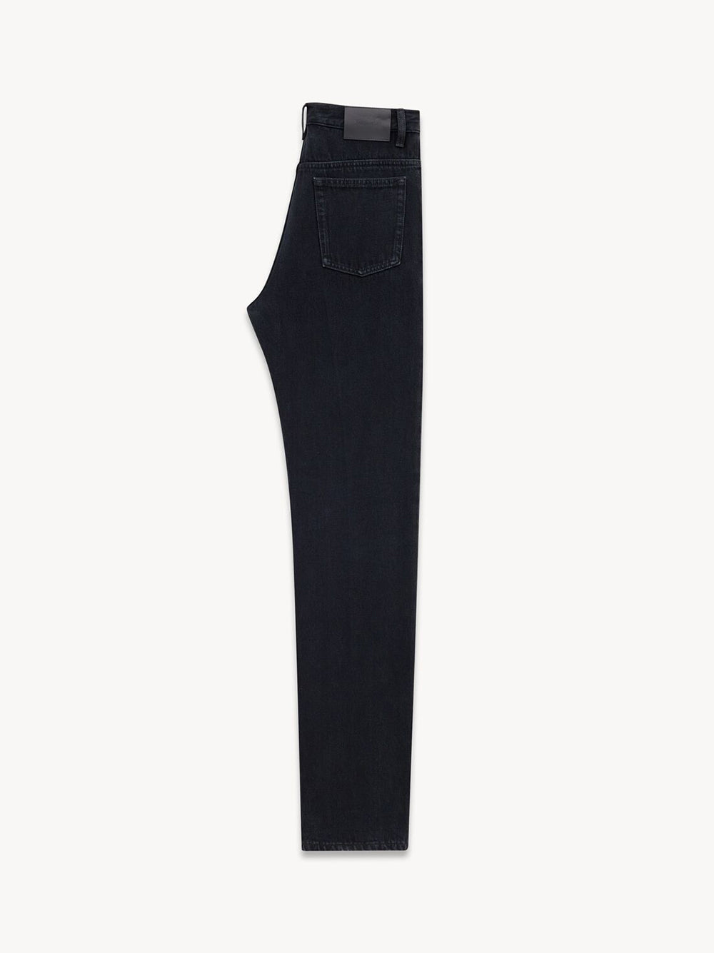 Saint Laurent Straight Jeans In Charcoal Black Denim