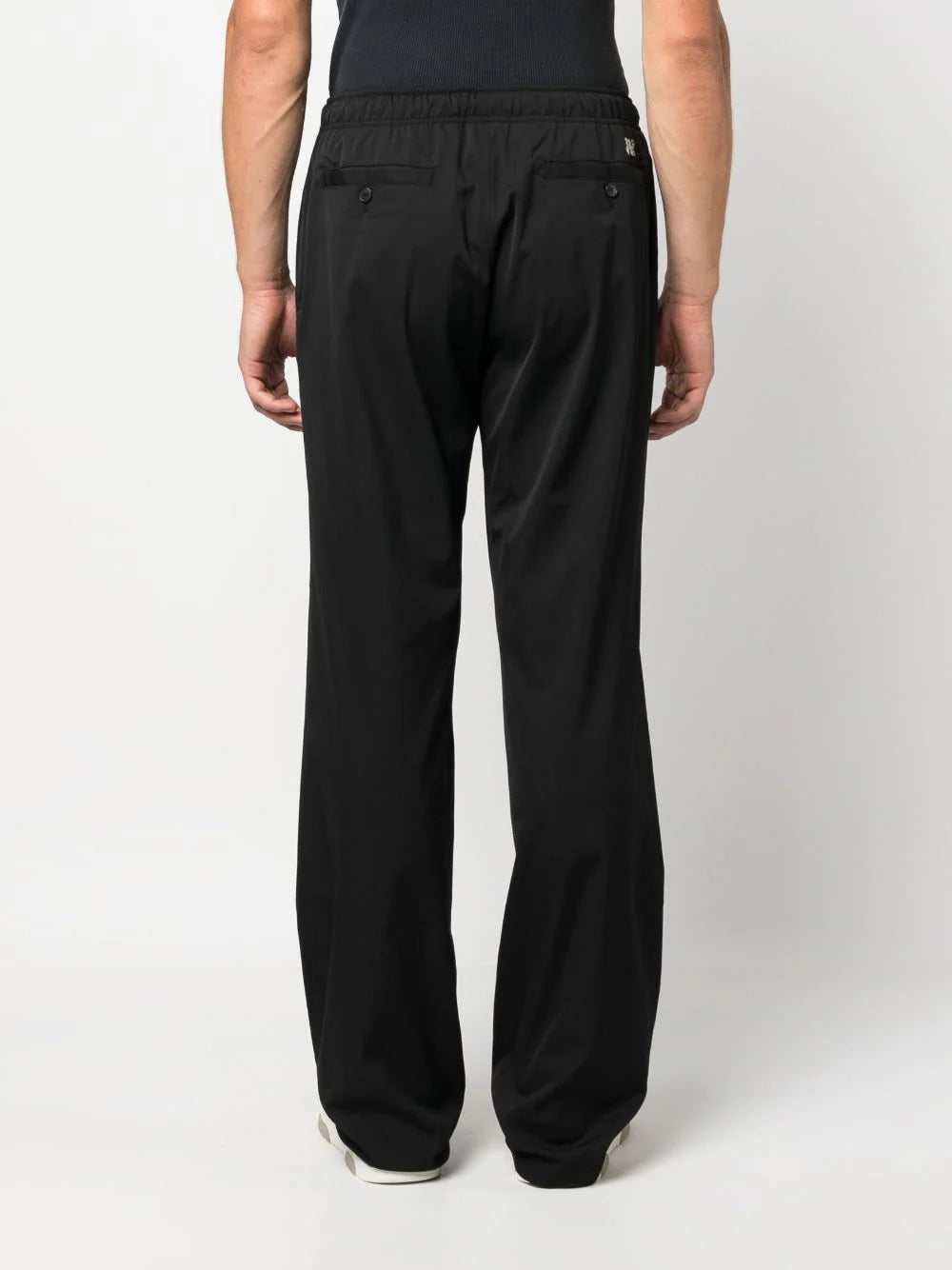 PALM ANGELS Straight Trousers With Monogram Embroidery