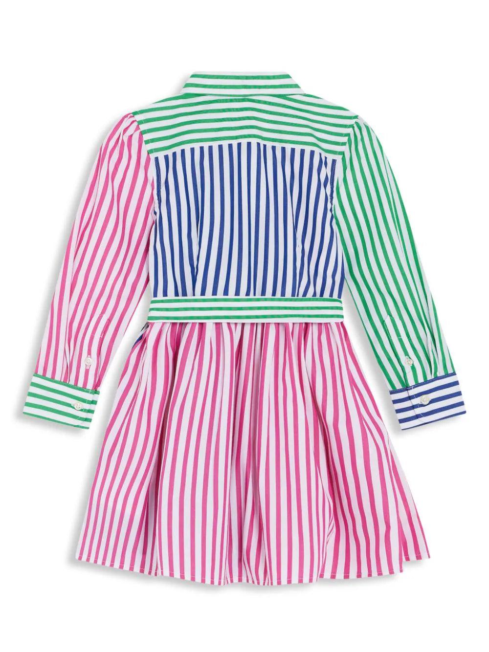 Ralph Lauren Kids Striped Cotton Poplin Fun Shirtdress