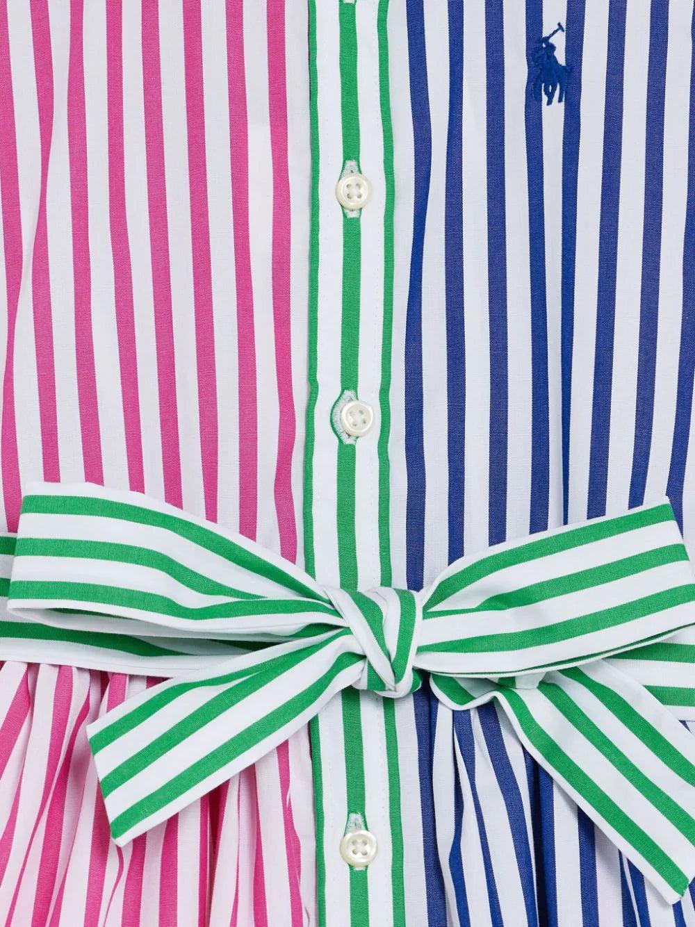 Ralph Lauren Kids Striped Cotton Poplin Fun Shirtdress