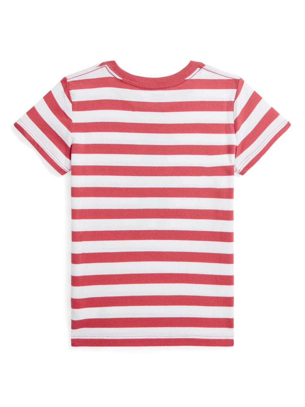 Ralph Lauren Kids Striped Polo Bear Cotton Jersey Tee