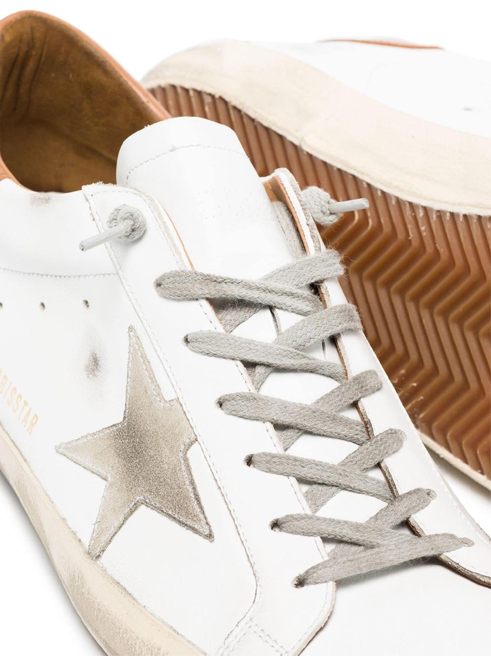 Golden Goose Super-star Man With Suede Star And Brown Heel Tab