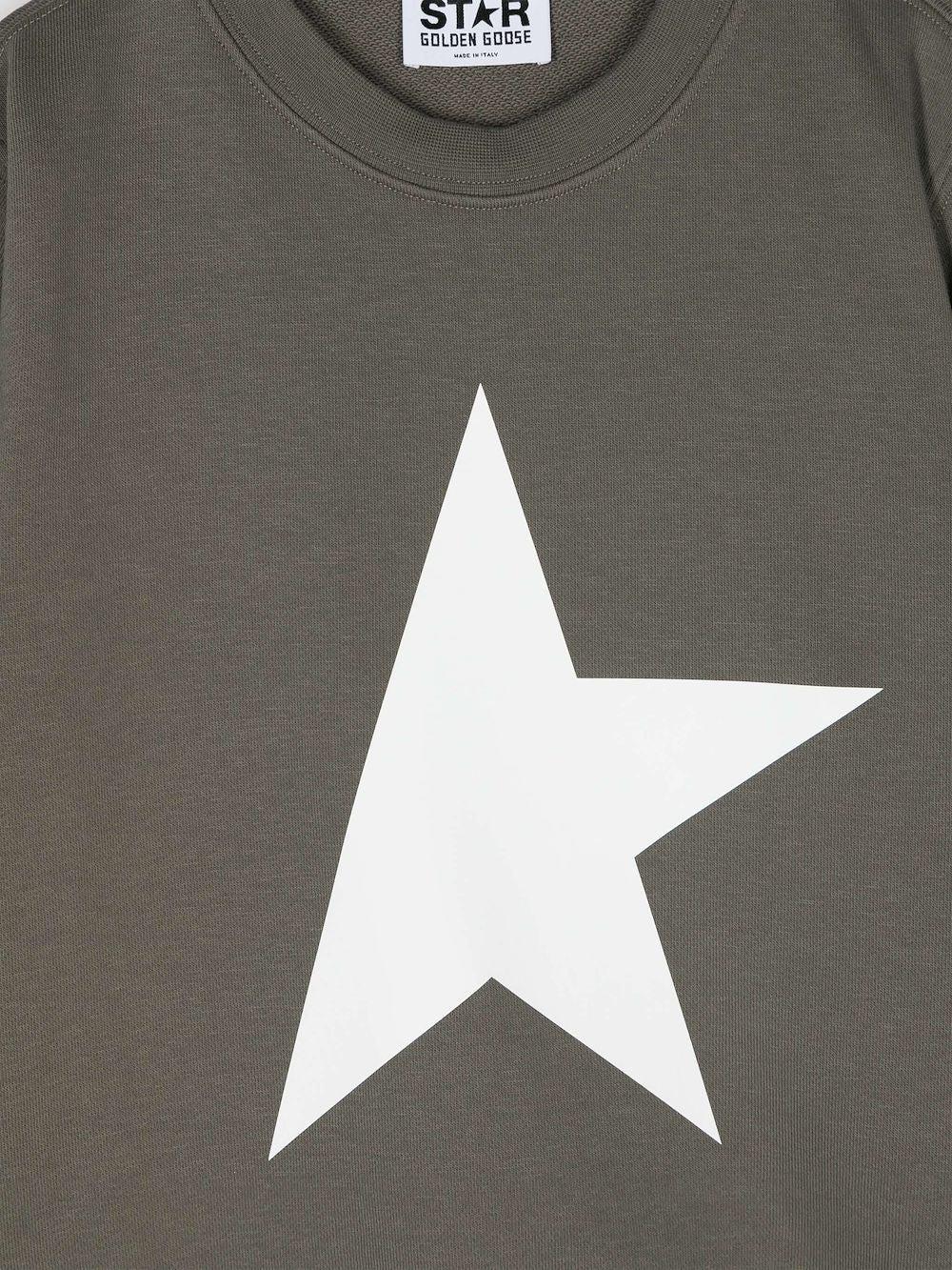 Golden Goose Kids Sweatshirt With Maxi Star On The Front