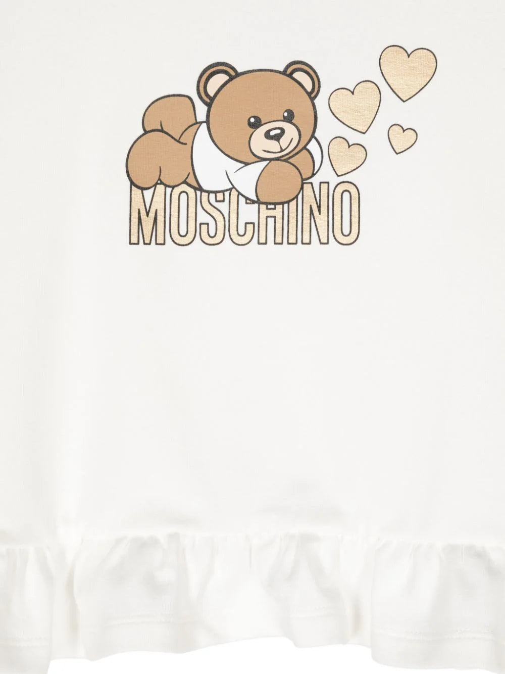 Moschino Kids Sweatshirt With Rouches And Teddy Bear Print