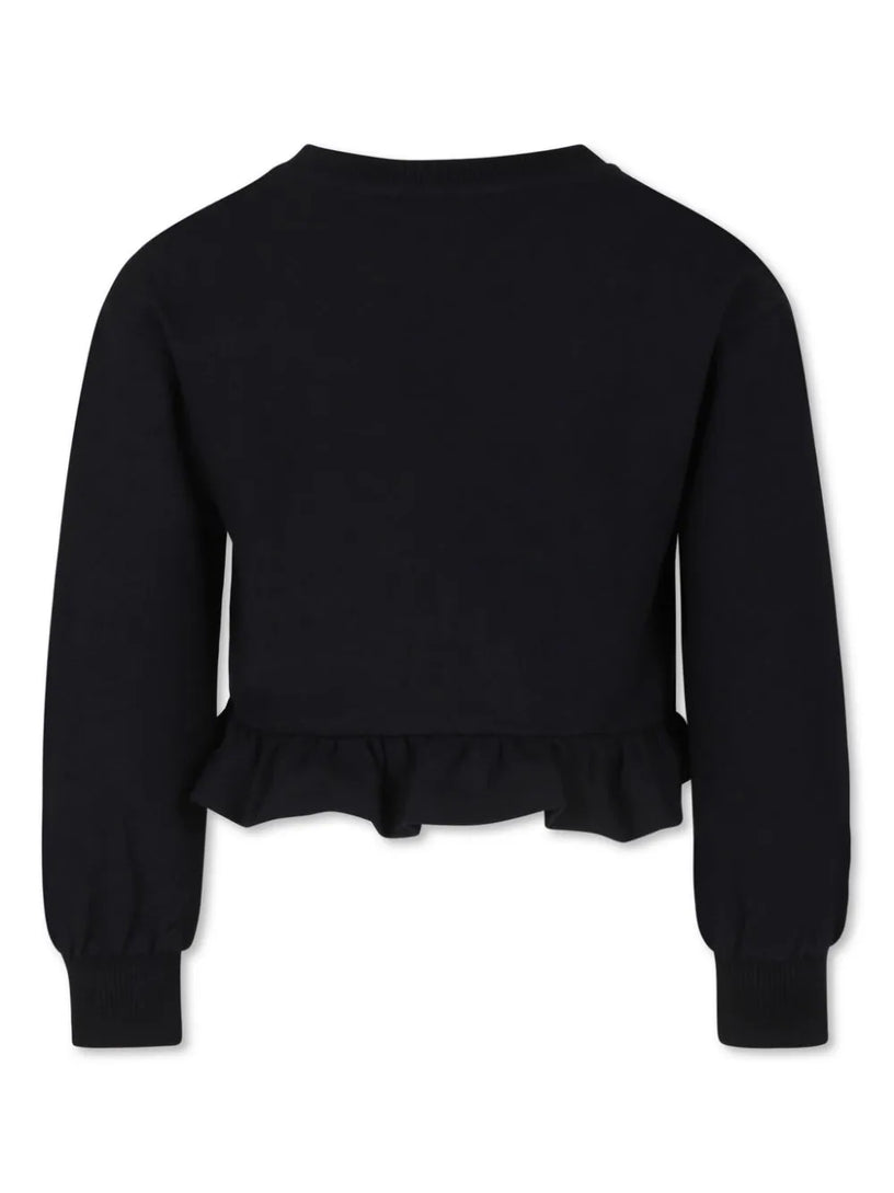 Moschino Kids Sweatshirt with rouches and teddy bear print