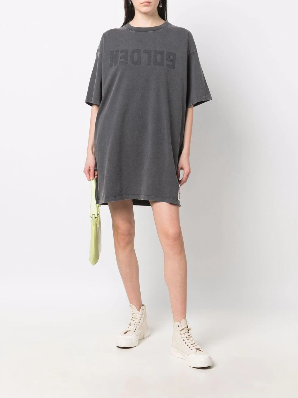 Golden Goose T-shirt Dress With Distressed Treatment