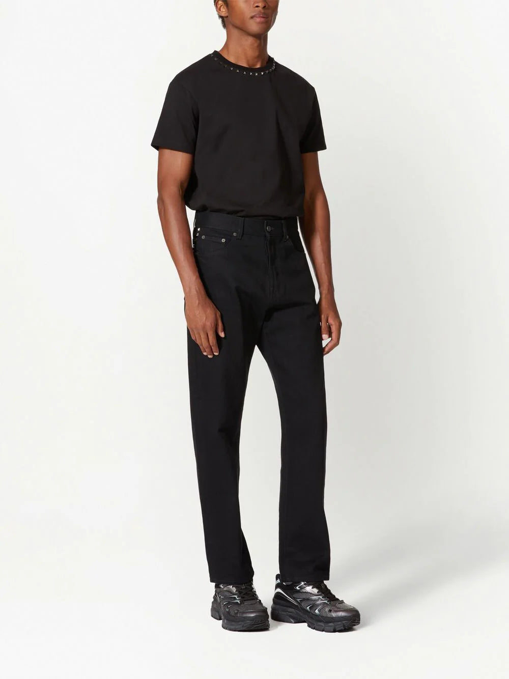 Valentino Garavani T-shirt With Black Untitled Studs