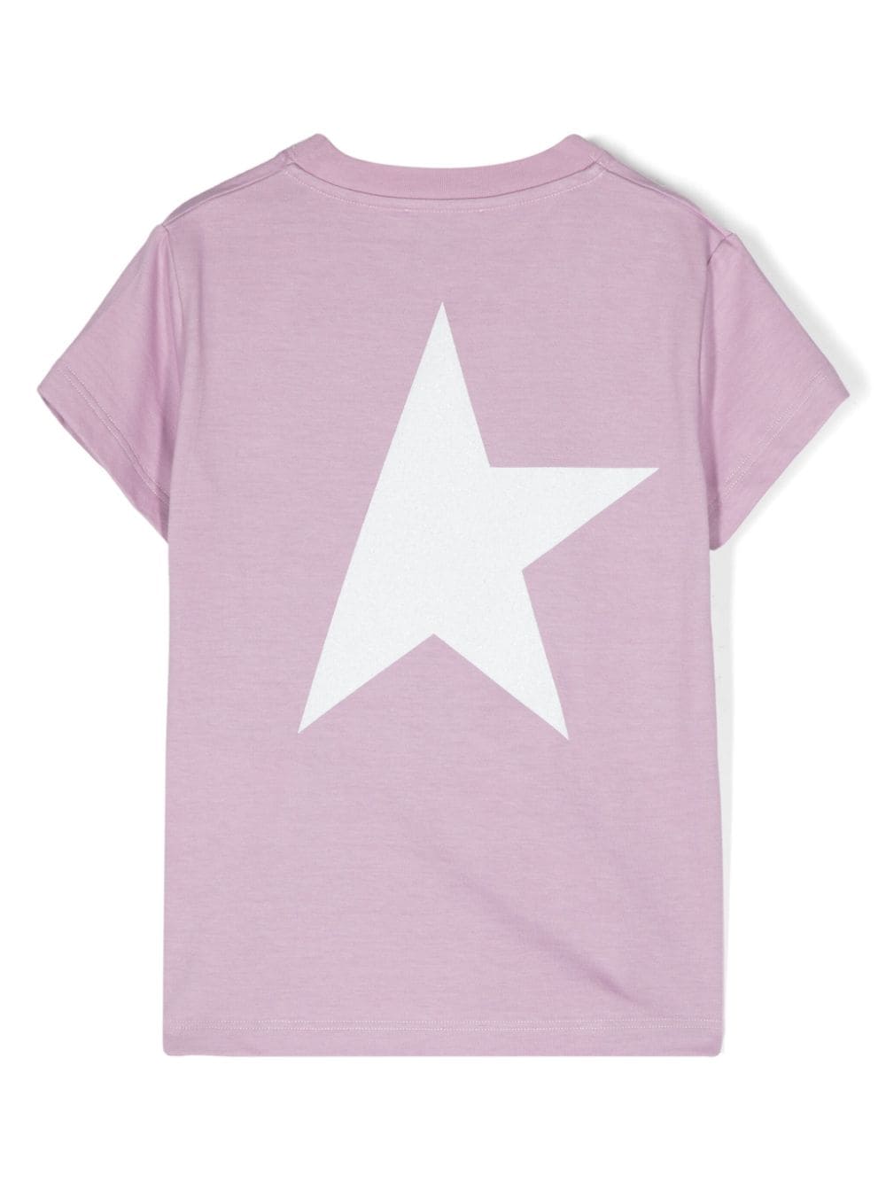 Golden Goose Kids T-shirt With Logo And Maxi Star In Glitter