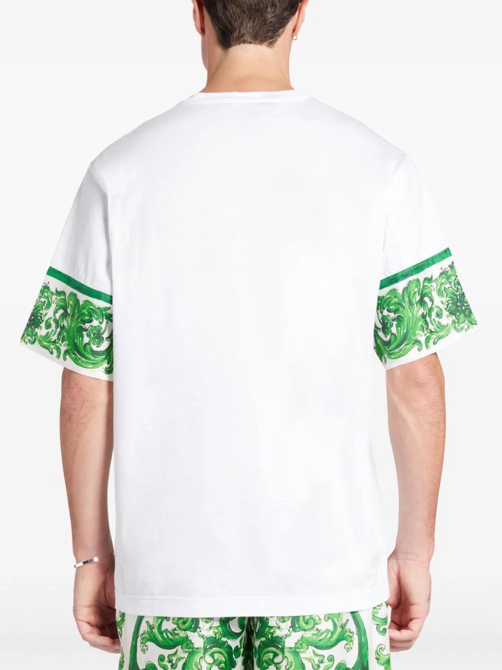 Dolce & Gabbana T-shirt With Majolica-print Breast Pocket