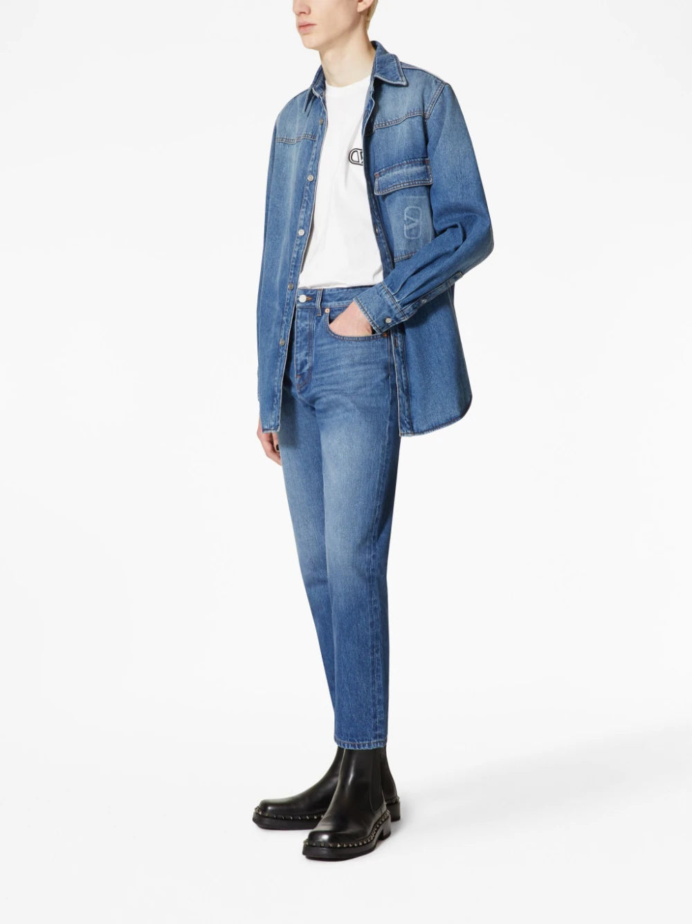 Valentino Garavani T-shirt With Vlogo Signature Patch