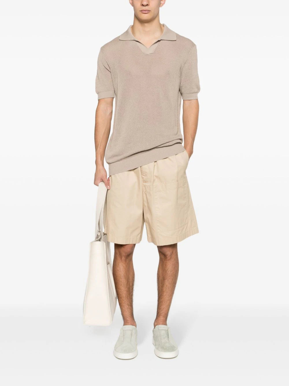 TAGLIATORE Crochet Polo Shirt