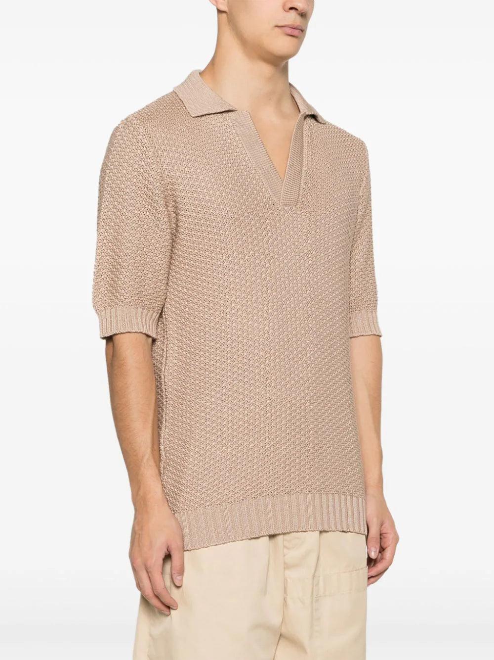 TAGLIATORE Crochet Polo Shirt