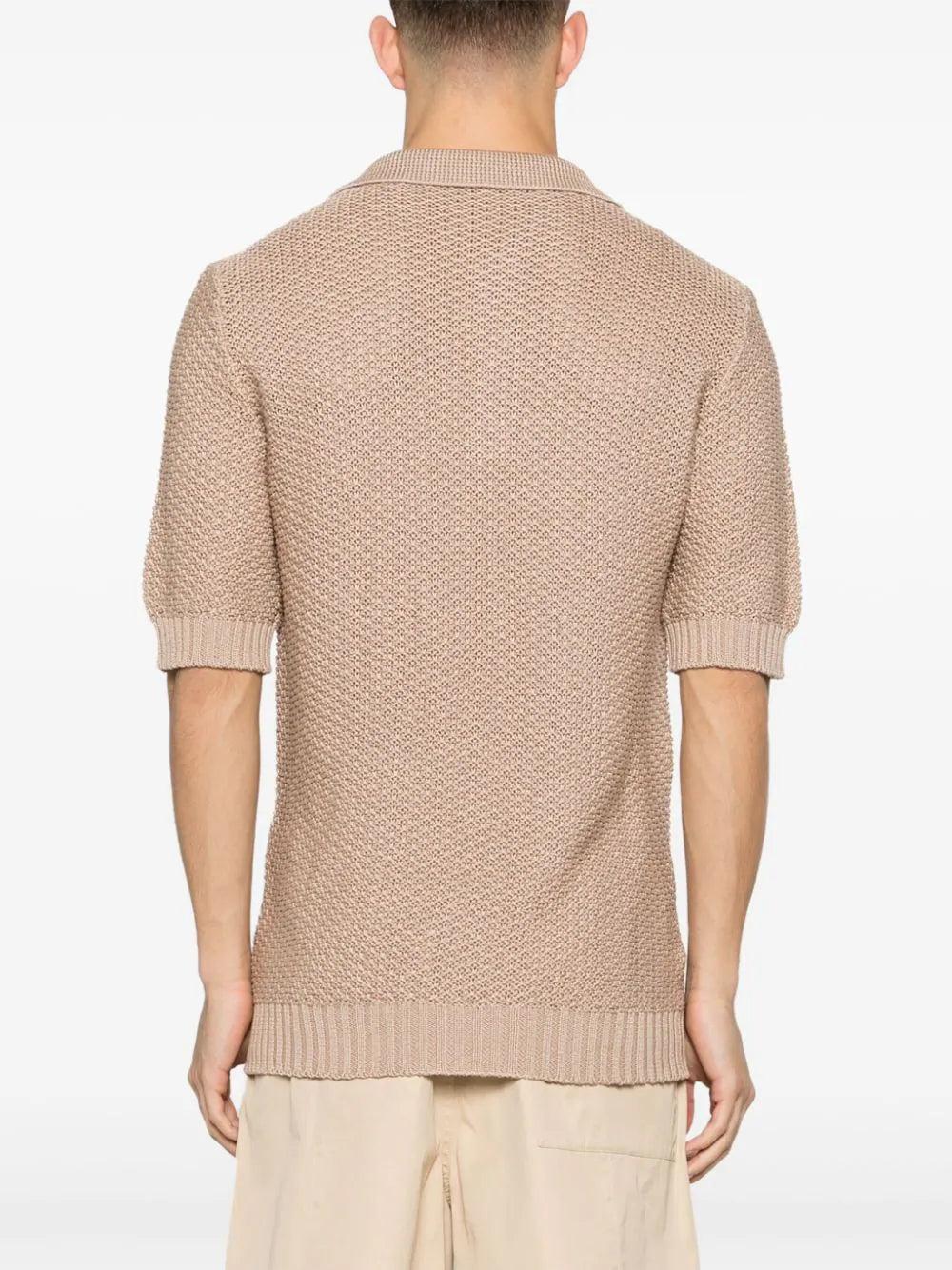 TAGLIATORE Crochet Polo Shirt