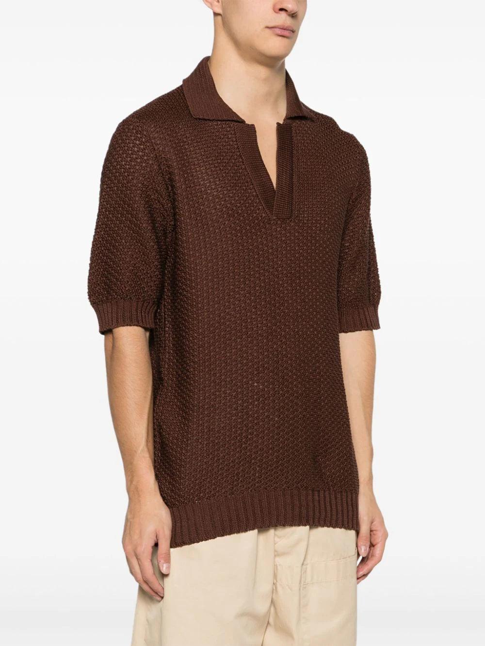 TAGLIATORE Crochet Polo Shirt